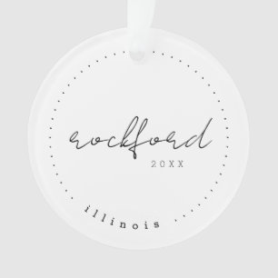 Rockford, IL Travel Vereinigte Staaten Simple Ornament