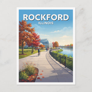 Rockford Illinois Reise-Souvenir Postkarte