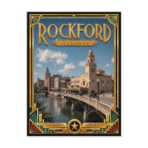 Rockford Illinois Vintage Art Deco Golden Age
