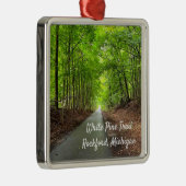 Rockford Michigan White Pine Walking Trail Ornament Aus Metall (Rechts)