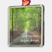 Rockford Michigan White Pine Walking Trail Ornament Aus Metall (Links)