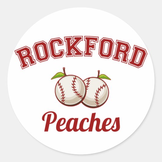 Rockford Peaches Runder Aufkleber (Vorderseite)
