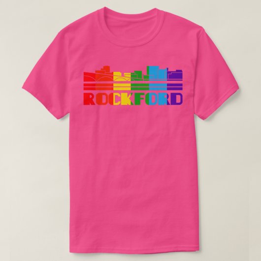Rockford Pride Rockford LGBT-Geschenk LGBTQ-Unters T-Shirt (Design vorne)