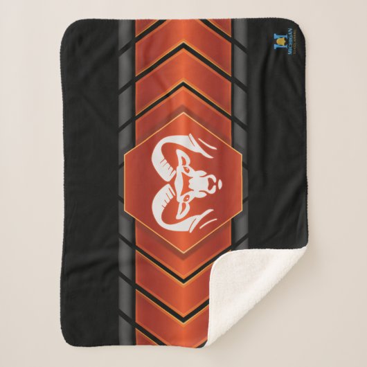 Rockford Rams #2 Sherpa Blanket Sherpadecke (Vorderseite)