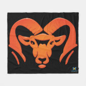 Rockford Rams #4 Fleece Blanket (Vorderseite (Horizontal))