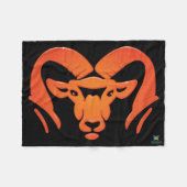 Rockford Rams #4 Fleece Blanket (Vorderseite (Horizontal))