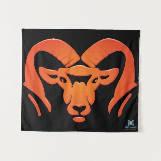 Rockford Rams #4 Tapestry Wandteppich (Vorderseite (Horizontal))