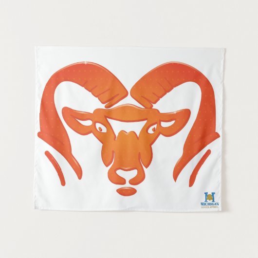 Rockford Rams #4 Wandteppich (Vorderseite (Horizontal))