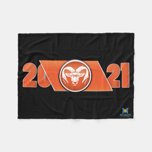 Rockford Rams #5 Fleecedecke (Vorderseite (Horizontal))