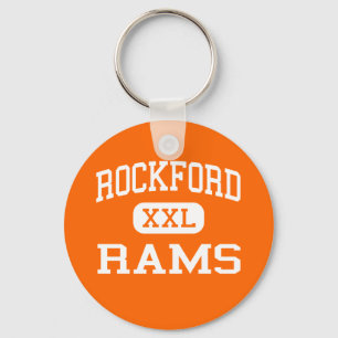 Rockford - RAMs - Highschool - Rockford Michigan Schlüsselanhänger