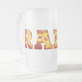 Rockford Rams Mattglas Bierglas (Vorderseite Links)