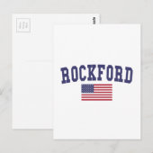 Rockford US Flag Postkarte (Vorne/Hinten)