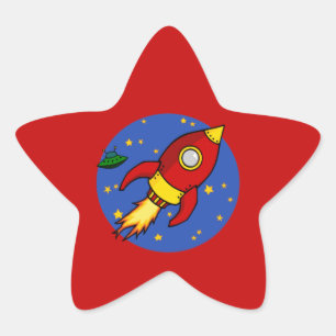 Rockgelber Star-Aufkleber Stern-Aufkleber