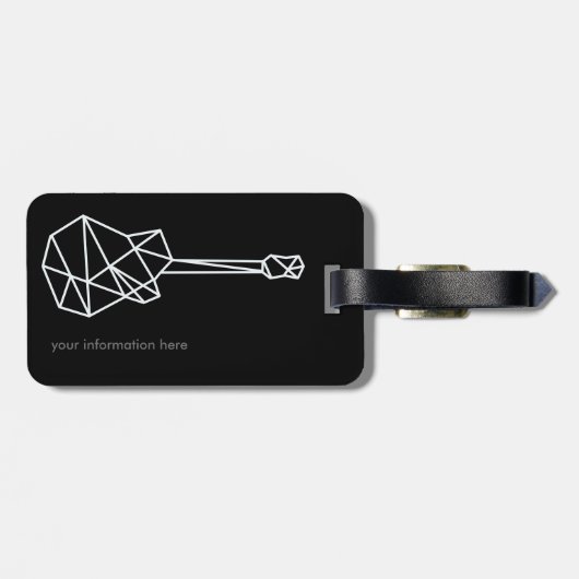 Rockgitarre Gepäckanhänger (Rückseite horizontal)