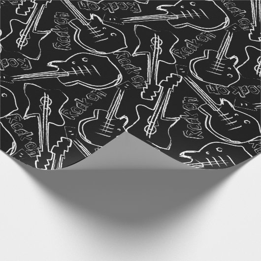 Rockgitarre Geschenkpapier (Ecke)