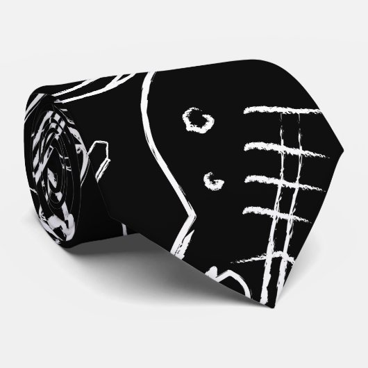 Rockgitarre Krawatte (Gerollt)