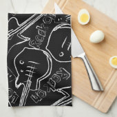 Rockgitarre Küchentuch (Viertel Falte)