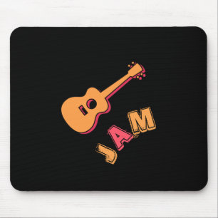 Rockgitarre, Musik-Jam-Stil, Orange & Rote Kunst Mousepad