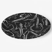 Rockgitarre Pappteller (Schrägansicht)