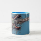 Rockgitarre Zweifarbige Tasse (Mittel)