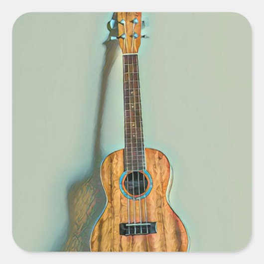 Rockgitarrist Quadratischer Aufkleber (Vorderseite)