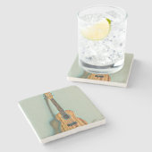 Rockgitarrist Steinuntersetzer (Seitenansicht)