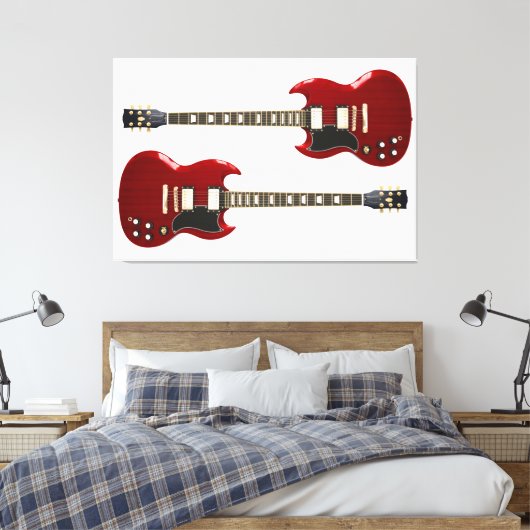 ROCKGITARS 40x60 Leinwanddruck (Insitu (Schlafzimmer))