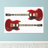 ROCKGITARS 40x60 Leinwanddruck (Insitu (Holzboden))