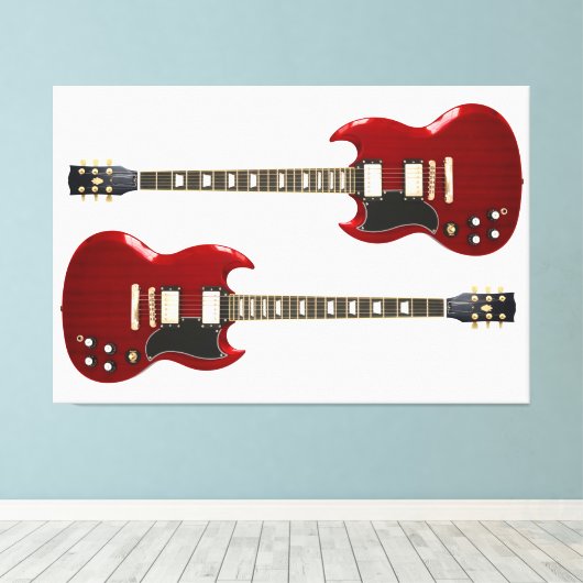ROCKGITARS 40x60 Leinwanddruck (Insitu (Holzboden))