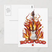Rockgott Postkarte (Vorne/Hinten)