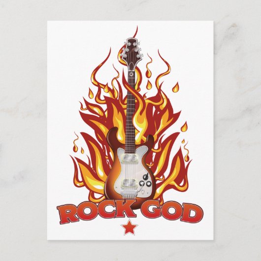 Rockgott Postkarte (Vorderseite)