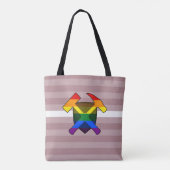 Rockhammer des Geologen mit LGBT-Pride-Logo Tasche (Rückseite)