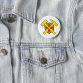 Rockhammer Schild des Geologen - Neue Flagge in Me Button (Beispiel)