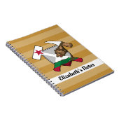 Rockhammer und Bärenflagge in Kalifornien Notizblock (Rechte Seite)