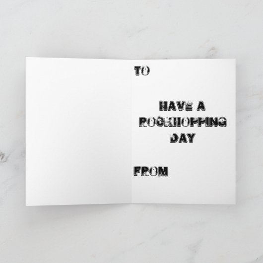 RockHopper Head Greetings Card Karte (Innenseite)