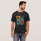 Rockhopper Penguin Pop Art Design Illustration Col T-Shirt (Vorne ganz)