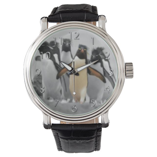 Rockhopper Penguins Armbanduhr (Vorderseite)