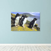Rockhopper Penguins (Eudyptes chrysocome), Leinwanddruck (Insitu (Holzboden))