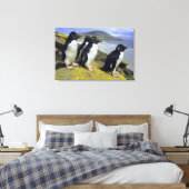Rockhopper Penguins (Eudyptes chrysocome), Leinwanddruck (Insitu (Schlafzimmer))