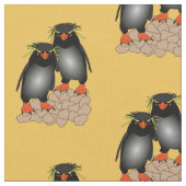 Rockhopper Pinguin-Gewebedruck Stoff (Nahaufnahme)