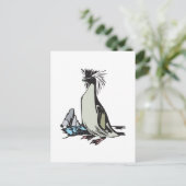 Rockhopper Pinguin Postkarte (Stehend Vorderseite)