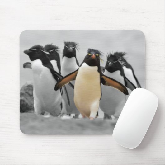 Rockhopper Pinguine Mousepad (Mit Mouse)
