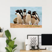 Rockhopper Pinguins Poster von 8.99 Uhr (Heimbüro)