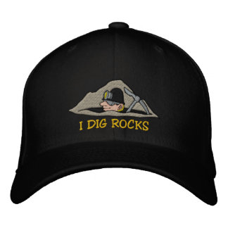 Rockhound "I Dig Rocks" bestickte Cap Bestickte Kappe