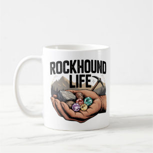 Rockhound-Leben Rockhounding & Kristall-Tumbling Kaffeetasse