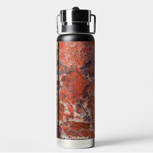 Rockhound Orange Jasper Stone Muster Trinkflasche (Hinten)