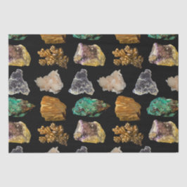 Rockhound Rocks and Minerals Fotografy Pattern Seidenpapier