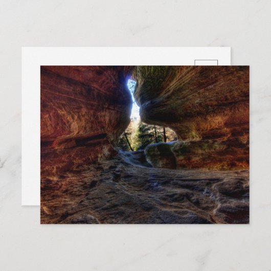 Rockhouse, Hocking Hills Staat Park, Ohio Postkarte (Vorne/Hinten)