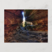 Rockhouse, Hocking Hills Staat Park, Ohio Postkarte (Vorderseite)