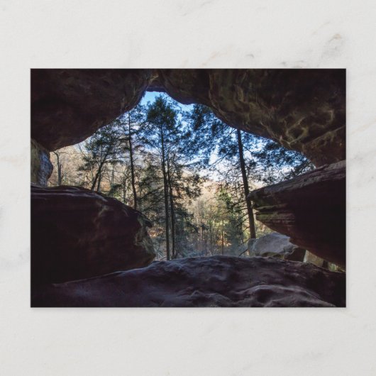 Rockhouse, Hocking Hills Staat Park, Ohio Postkarte (Vorderseite)